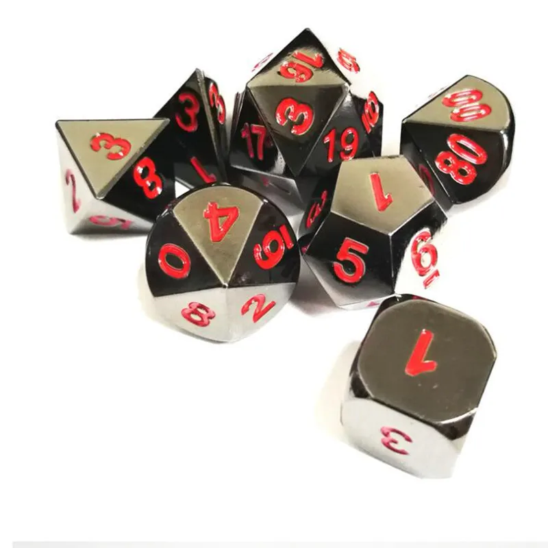 

Dice new board game metal set multi-faced sexy large dice Zinc alloy dice a set of 7