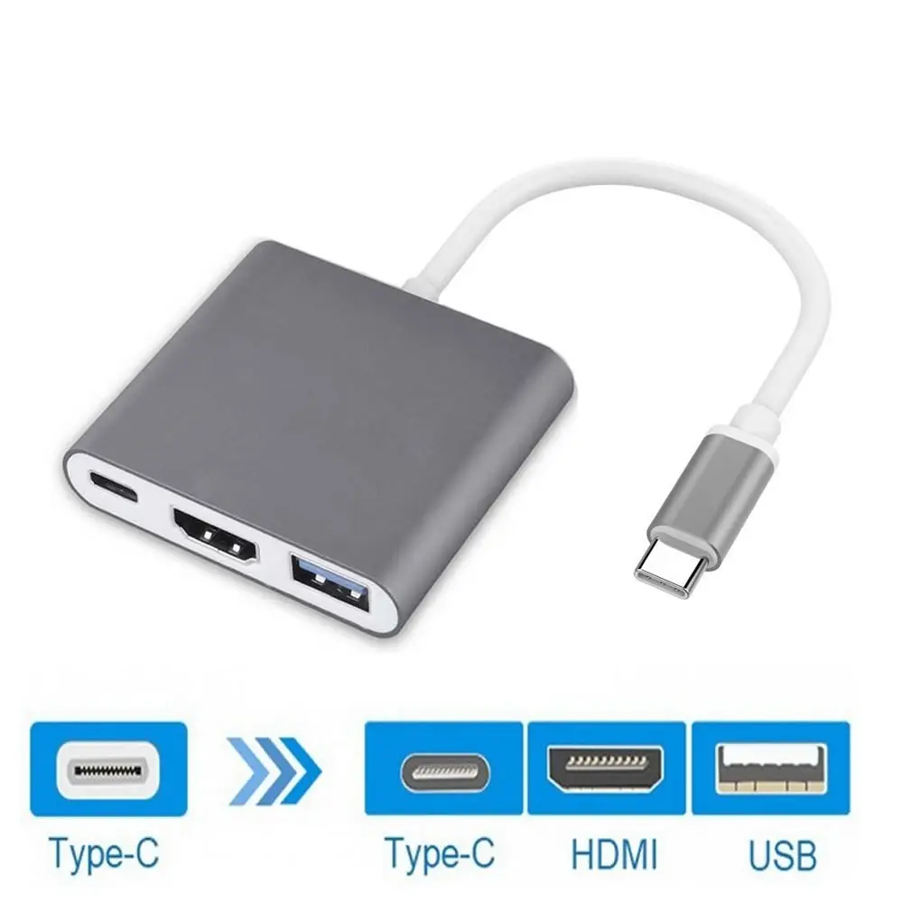 Cwxuan USB 3.1 Type-C to HDMI / USB 3.0 / USB-C Adapter
