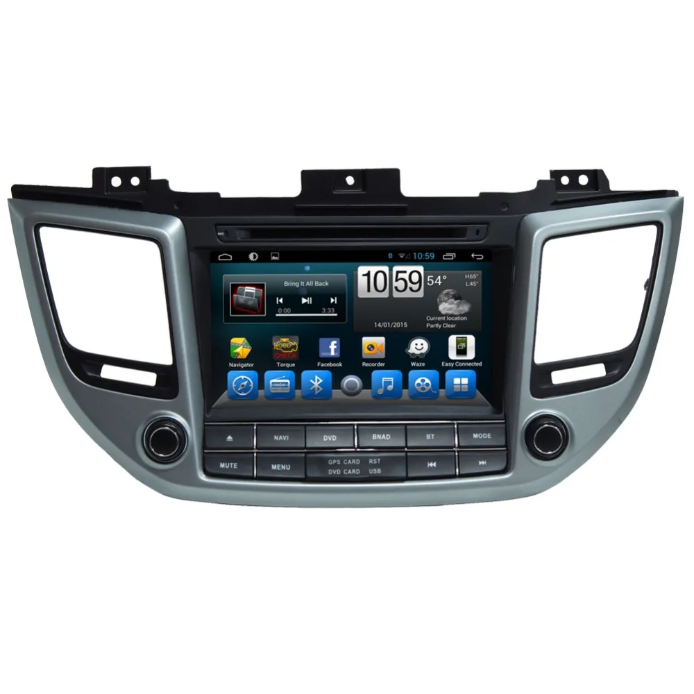 Flash Deal 8" HD 1024*600 Quad Core Android 6.0 Car DVD Radio GPS Navigation Player for Hyundai IX35 Tucson 2015  DVR TPMS OBD WIFI BT 4G 1