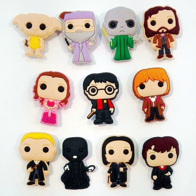 

Free shipping 100pcs New Harry Potter PVC Kid's Gift  Shoe Charms/shoe accessories/shoe decorate for shoe/ Wristbands