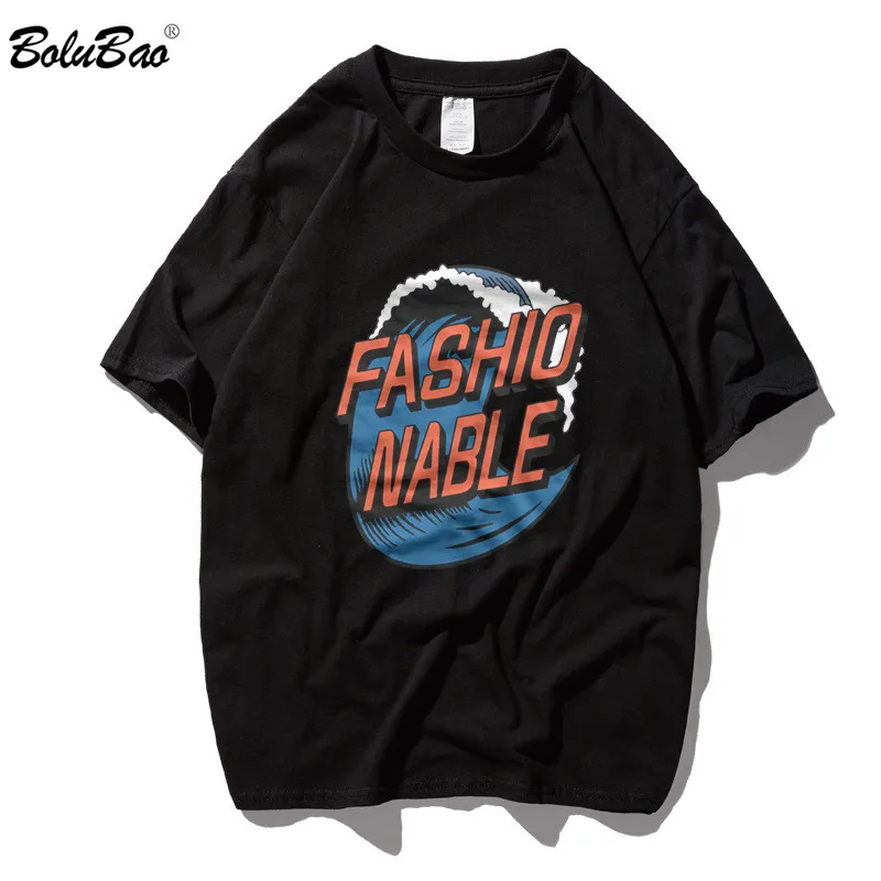 

BOLUBAO Trend Mens T-Shirt 2019 Summer New Men's T Shirt Letter Printing Men T Shirts Short Sleeve Street Hip Hop Style