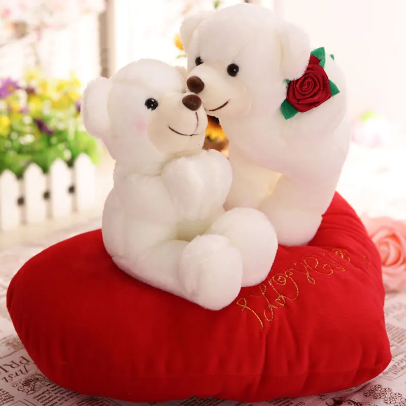 Pernycess Kissing Couple Bear,ted Teddy Bear Plush Toy Creative Wedding Pillow Gift Free