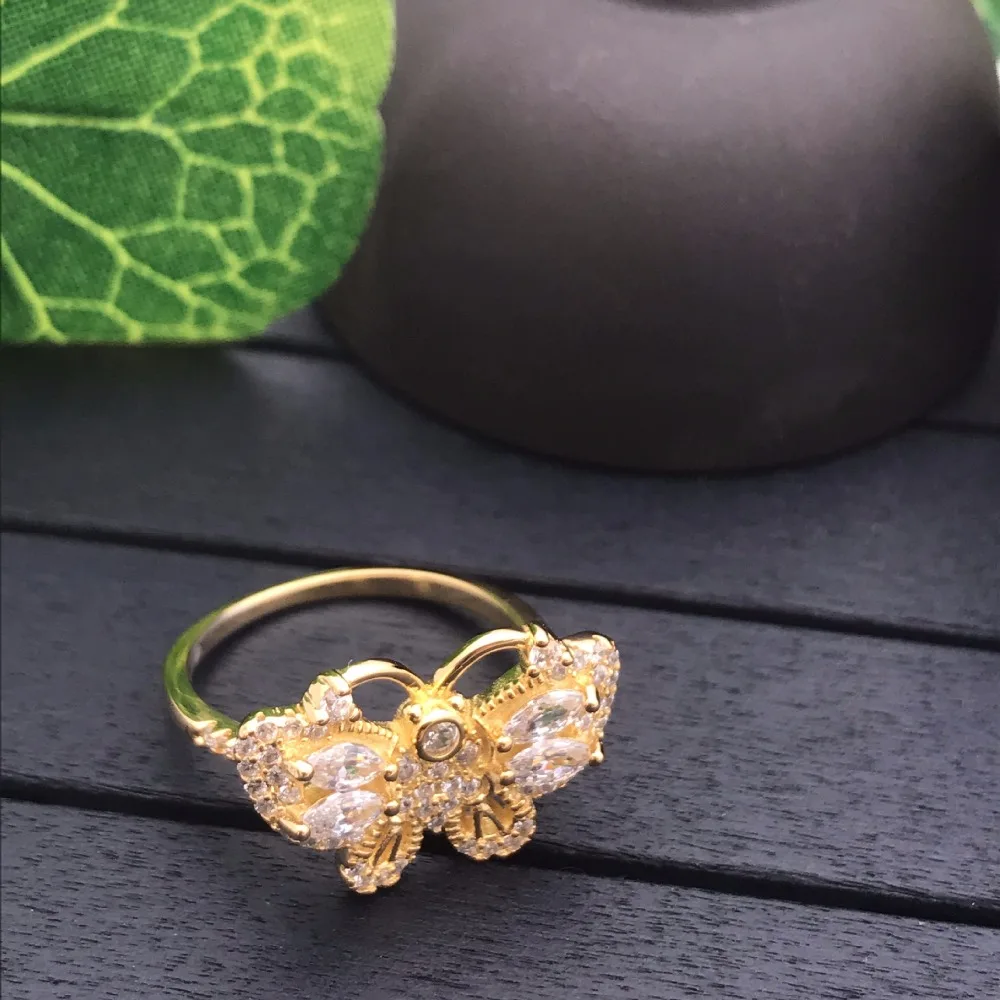 

6/7/8 size 925 Sterling Silver Jewelry Big Butterfly ring For Women Wedding gifts AAA cubic zirconia cz stones famous brand ring
