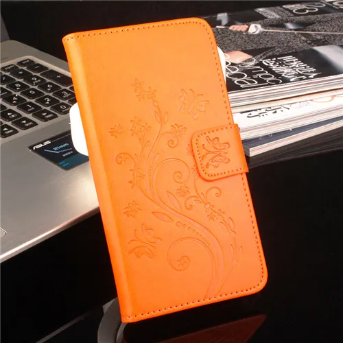 HongBaiwei для ASUS ZE554KL, 5,5 дюймов, чехол-кошелек, стильный, модный, тисненый, флип-чехол, чехол для Asus ZenFone 4 ZE554KL, кожаный чехол - Цвет: wx orange