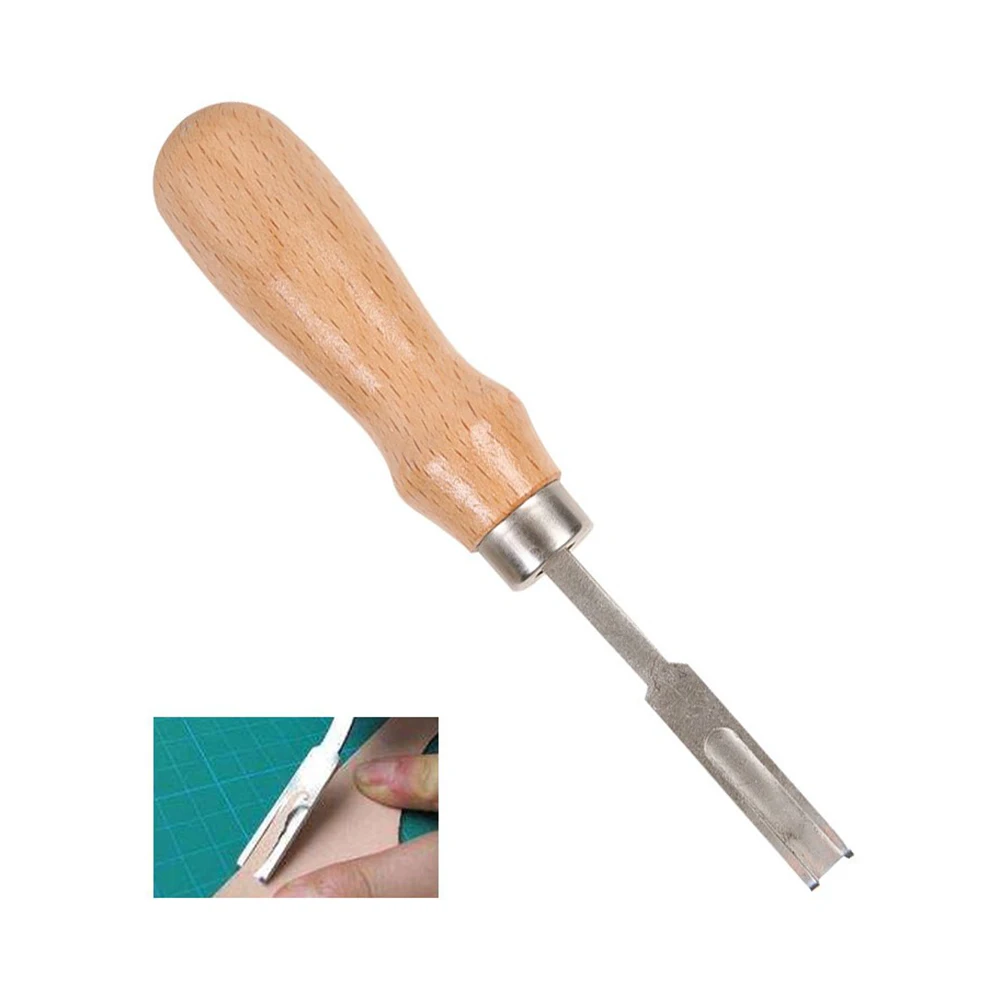 

DIY Handmade French Style Leather Edge Beveler Cutting Skiving Trimming Leather Craft Tool