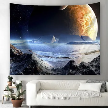 

Mysterious Planet Home Furnishing Tapestry Wall Hanging Sandy Beach Picnic Throw Rug Blanket Camping Tent Travel Sleeping Pad