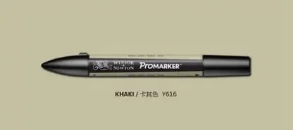 Winsor& Newton ProMarker двойной наконечник графический маркер-серый и черный - Цвет: Khaki