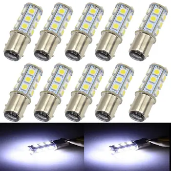 

10pcs Warm White 12V 1157 BAY15D / S25 / 1034 / 1016 Base 18 SMD 5050 Interior LED Replacement Bulb For RV Camper