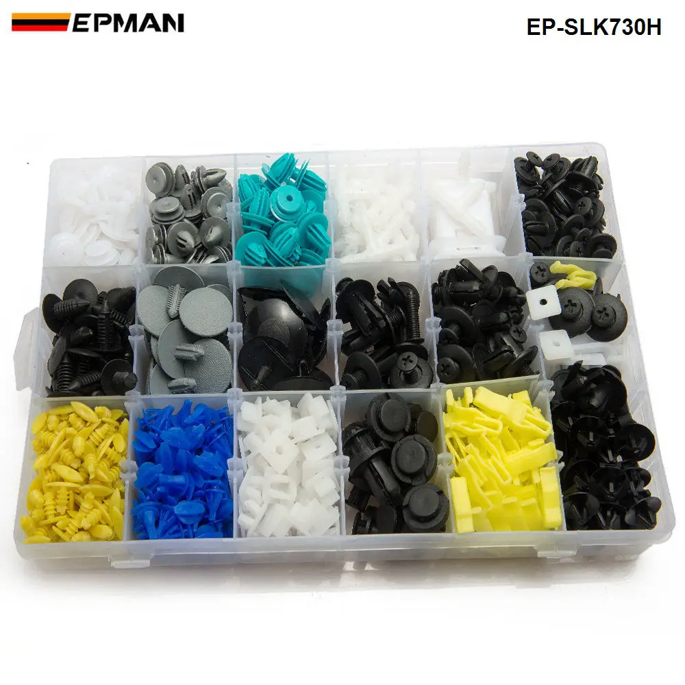 

17 Kinds Mixed 730PCS/LOT Auto Fastener Universal Bumper Fixed Clamp Push Clip for All Automobile Series Fastener EP-SLK730H