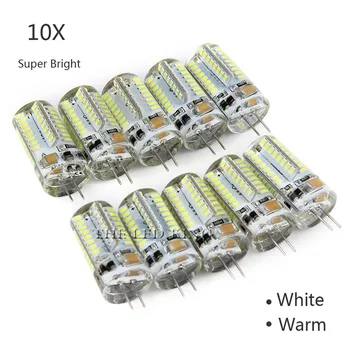 

10pcs/lot 12W 64LED G4 LED Lamp AC 220V SMD 3014 White/Warm White Light 360 Degree Angle