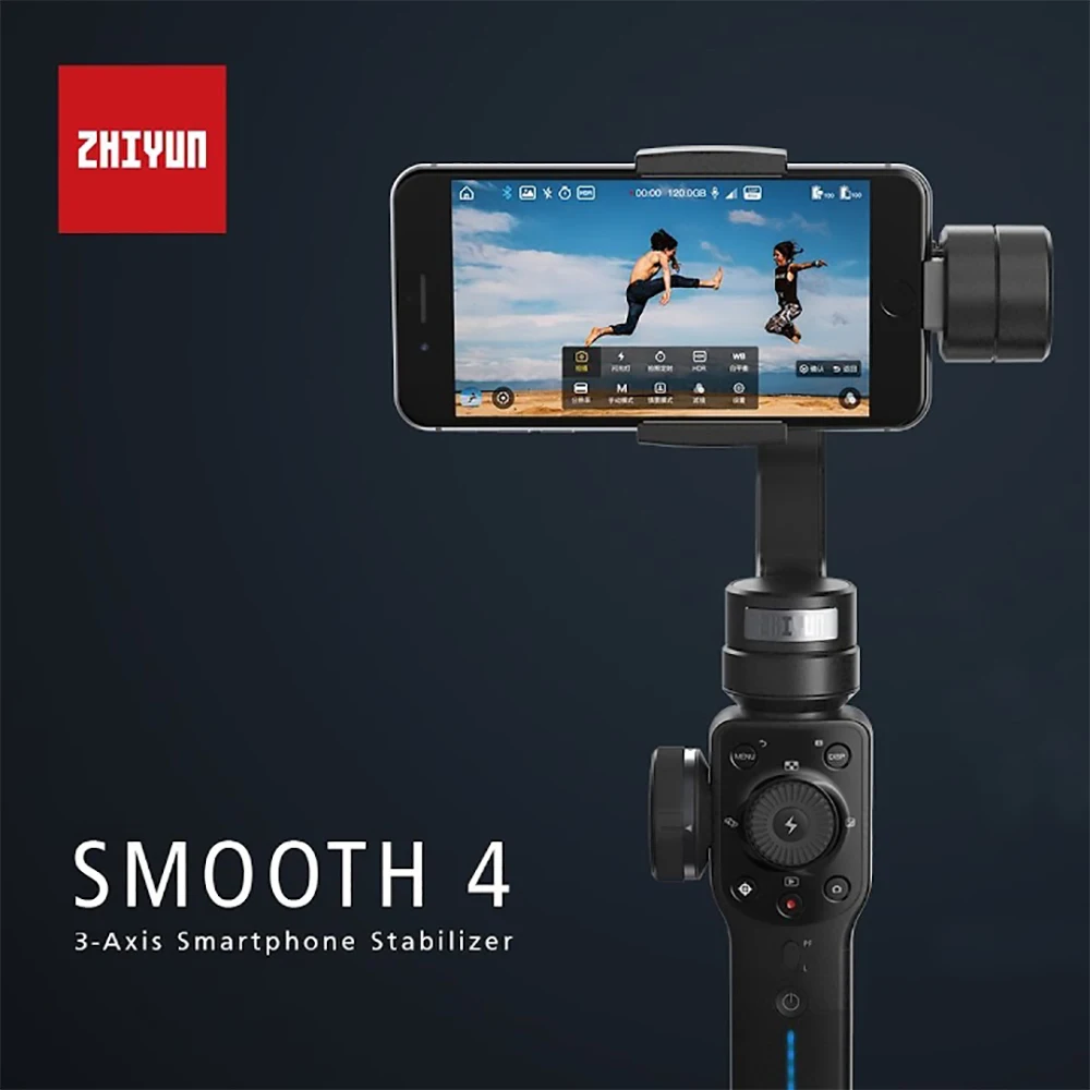 Zhiyun SMOOTH 4 3-осевой Карманный стабилизатор для смартфона экшн-камеры телефона Портативный iPhone Q Gopro Hero sjcam