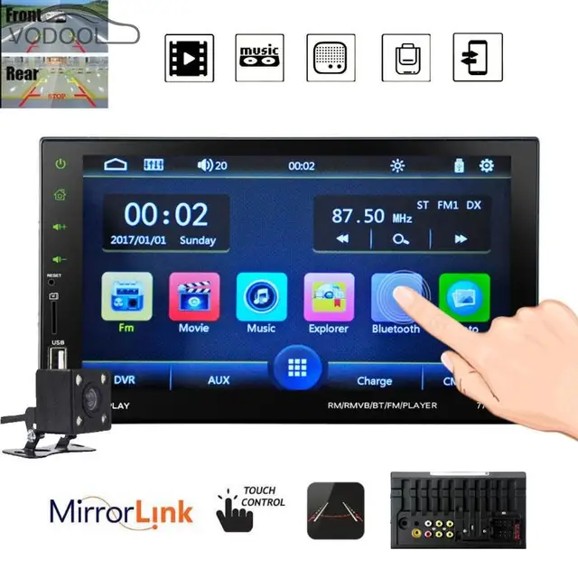 Special Price 2 Din In-dash 7" HD LCD Touch Screen Bluetooth Car Stereo MP5 FM Radio Autoradio Video AUX Audio Player with Rear View Camera Special Price 2 Din In-dash 7" HD LCD Touch Screen Bluetooth Car Stereo MP5 FM Radio Autoradio Video AUX Audio Player with Rear View Camera