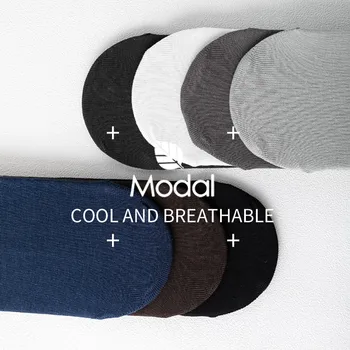 

Modal Thin Short Thin Cotton men's Socks low cut Invisible Antiskid Ankle Soft white Crew Male Summer invisible Socks 6 pairs