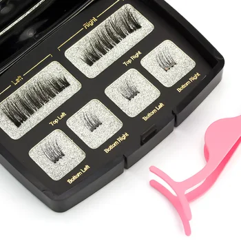

Genailish Handmade Makeup Tool Eye Lashes Magnetic Lashes 6D False Eyelashes Natural Long Magnet Eyelashes Acrylic Box SCT06-4