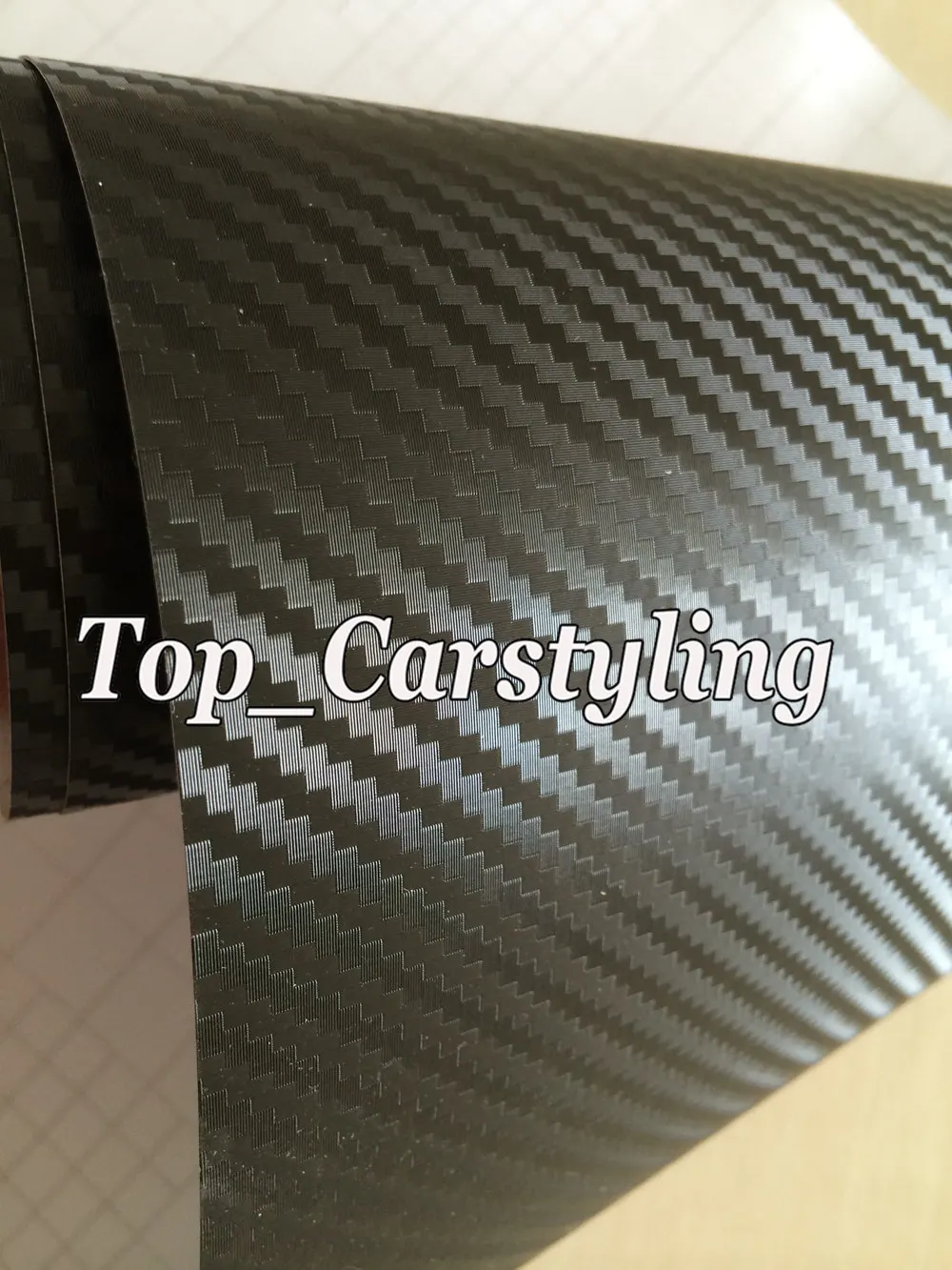 PROD 32810405378 Best quality Big Texture 3D Black Carbon Fibre Vinyl
Car Wrap Film With Release like Real Weave PROTWRAPS size 1.52x20m/ Roll