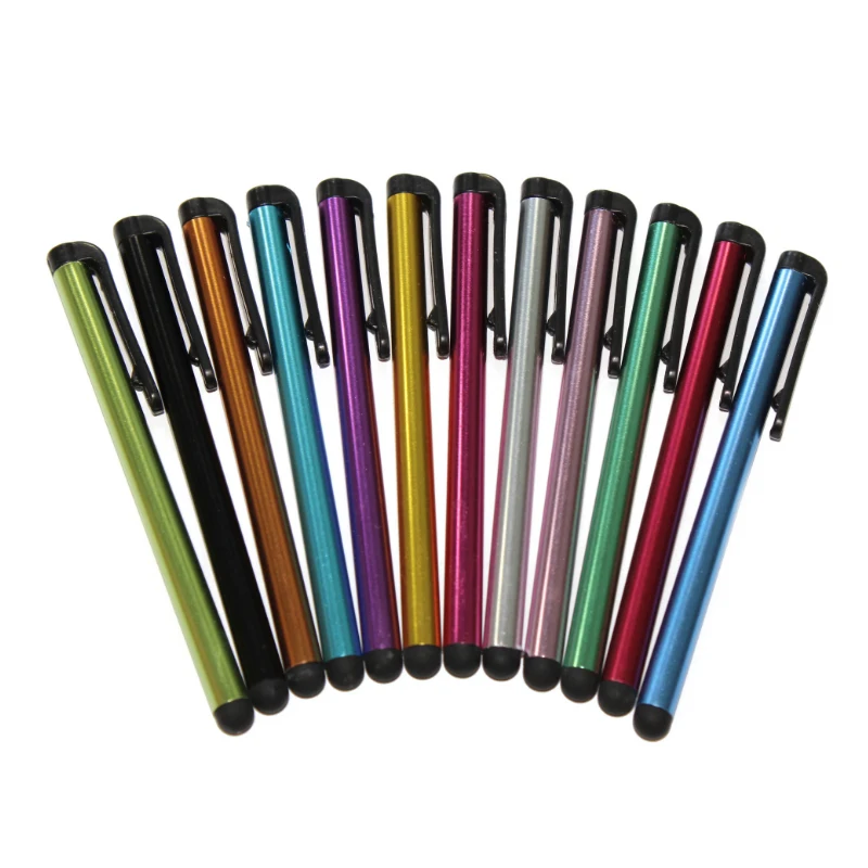 

10pcs/pack 2 in 1 Capacitive Touch Screen Stylus Pens For iPhone iPad Suit for Universal Smart Phone Tablet PC Pen Random Color