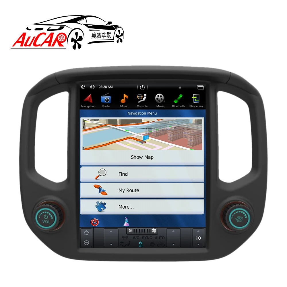 Автомобильный DVD проигрыватель AuCAR Tesla Style 12 1 дюйма Android 6 0 GPS навигация