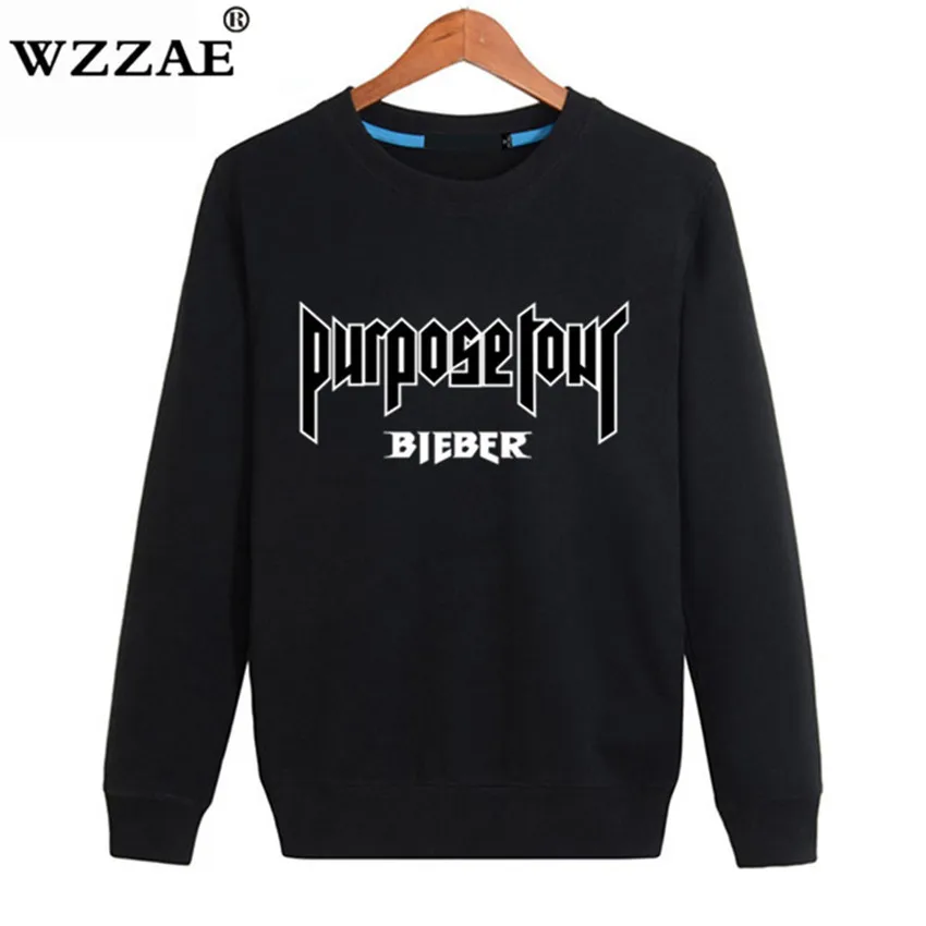 Hot 2018 Brand New Fashion Justin Bieber Sweatshirts Men Starboy The Weeknd Tour Merch White Hip Hop Hoodie Sweatshirt