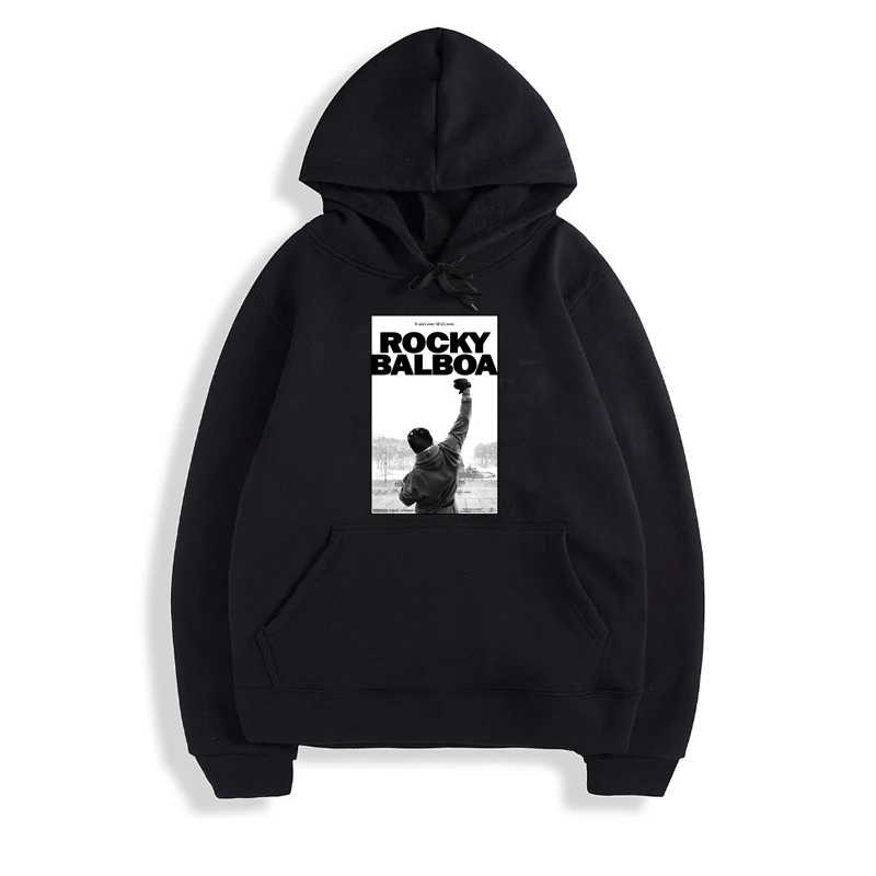 

Autumn and winter hohoodies men movies Rocky Balboa Printed hoodie sweatshirt cotton Long sleeve fleece streetwear