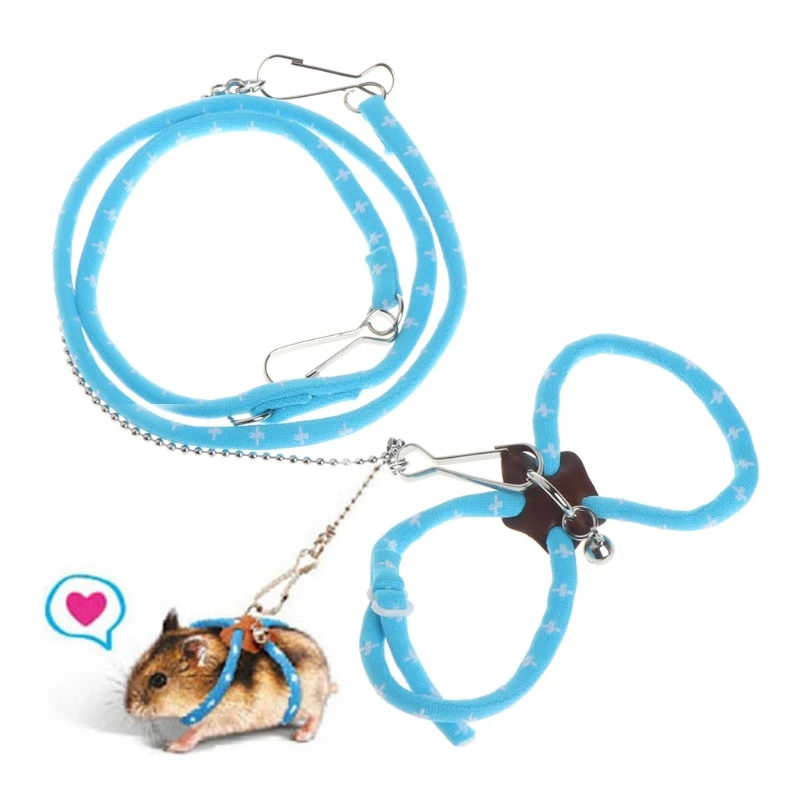 Popular Pet Hamster Rat Mouse Harness Lead Adjustable Leashes Belt