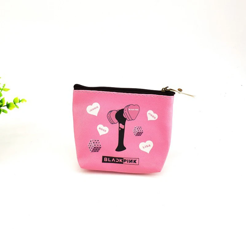 Kpop BLACKPINK EXO GOT7 TWICE WANNA ONE сумка для макияжа Lightstick печатная Портативная сумка для хранения кошелек мини-бумажник для монет подарки для фанатов - Color: blackpink