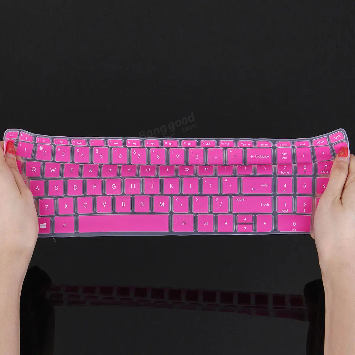 Transparent/Black/Blue/Purple/Rose Red Notebook Keyboard Protector Keyboard Cover for HP Pavilion 15