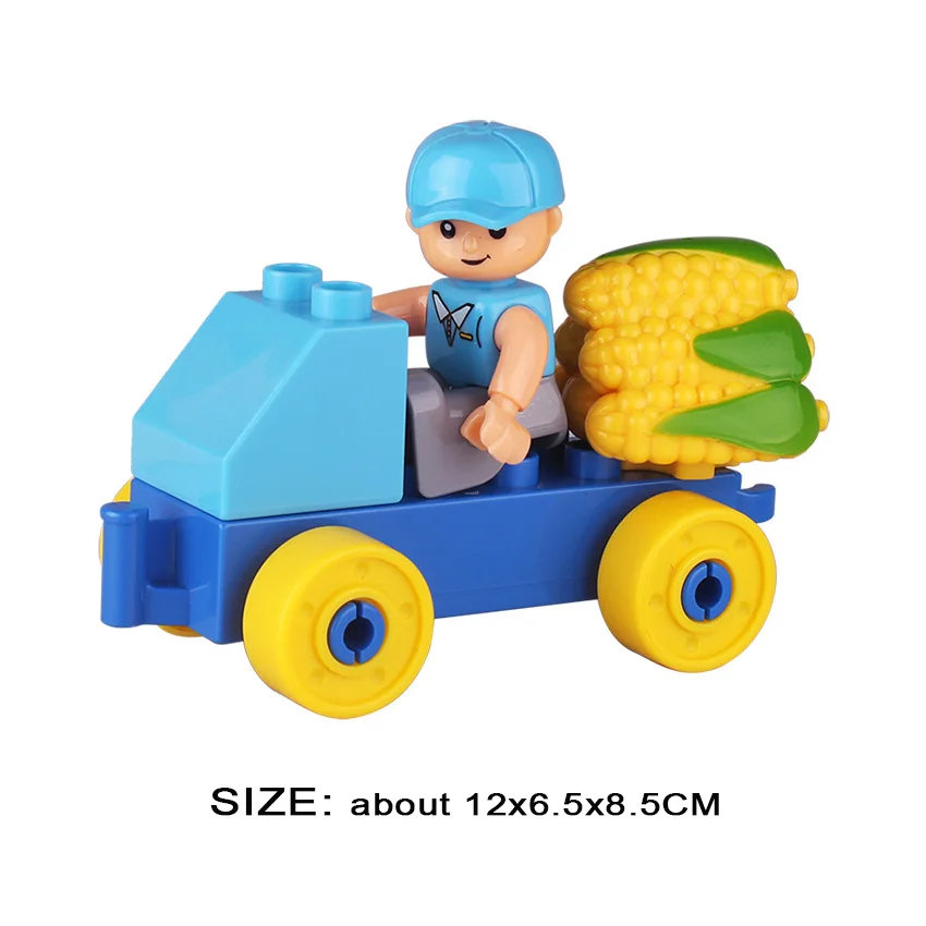 40PCS Farm Self Locking Bricks Building Blocks Big Bricks parent-child interaction Toys Birthday gifts for Kids girl boy 