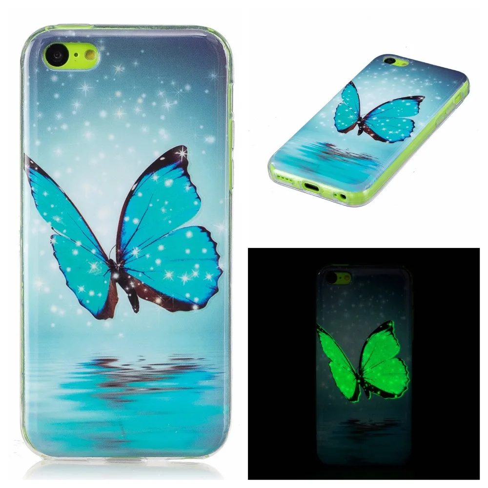

Luminous Case for coque iPhone 5C Case Silicone Cover for iPhone X 7 8 SE 5s 6 6 Plus 7 8 Plus Silicon Case Cover
