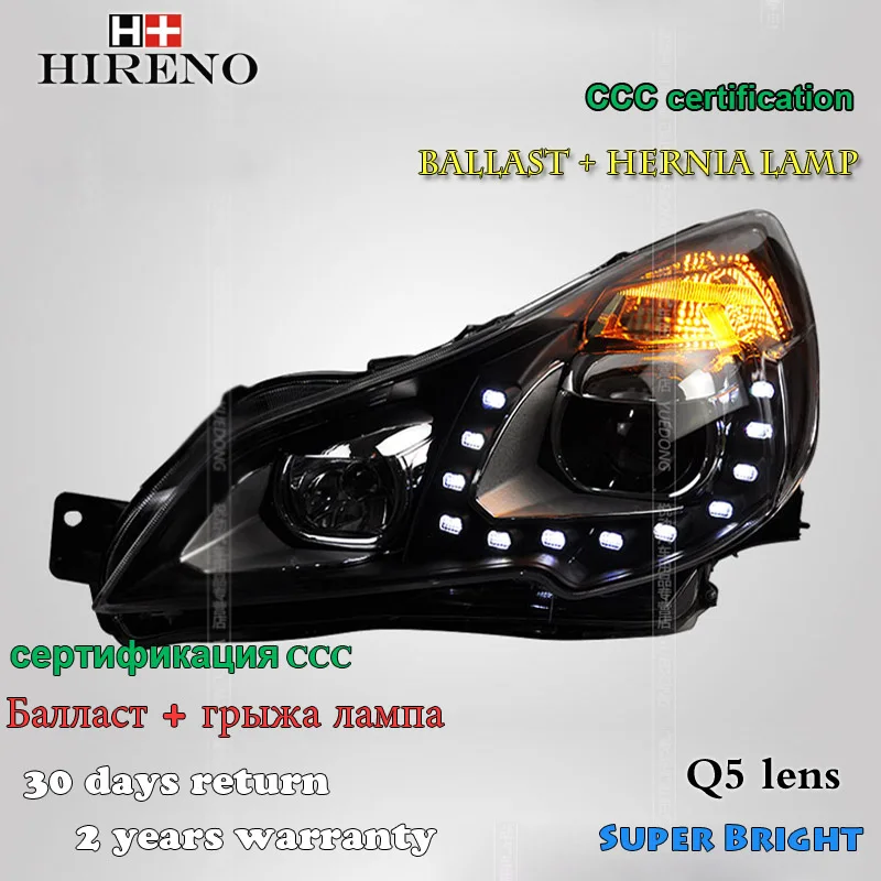 Hireno Headlamp for 2010 2012 Subaru Outback Headlight Assembly LED DRL