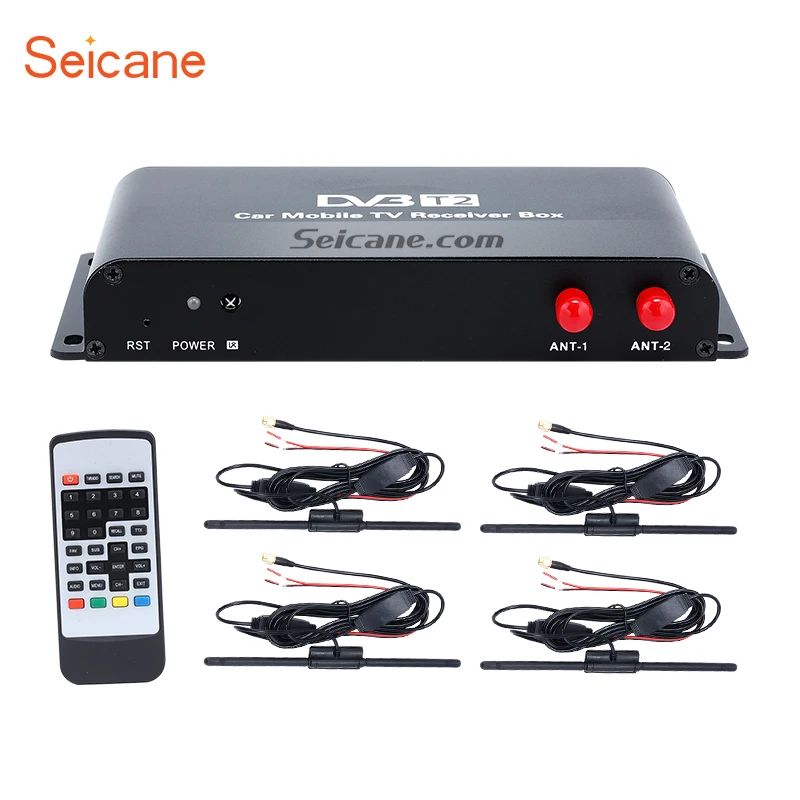Seicane HDMI DVB T2 4 тюнер цифровой ТВ приемник приставка для автомобильного DVD плеера