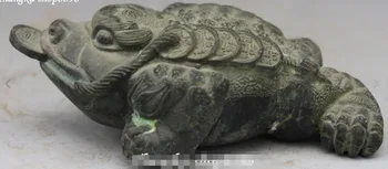 

Old Chinese Bronze Wealth Money Golden Toad Toads Spittor Bufo Bufonid Statue