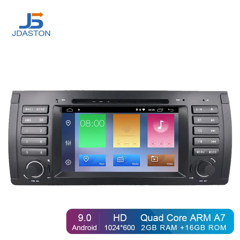 Best JDASTON Android 9.0 Car Multimedia Player For BMW E39 5 Series M5 1 Din Car Radio GPS Navigation DVD CD IPS Stereo Mirror Link 0