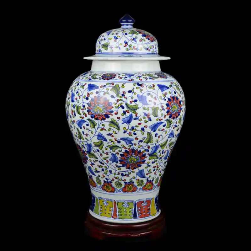 Цзиндэчжэнь храм jar фарфора керамические украшения jar Китайский античный Имбирь Jar ваза для свадьбы
