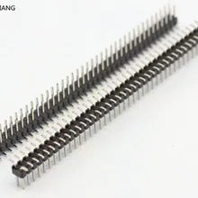 2 шт. шаг 2,54 мм 80 Pin 2x40Pin SMT SMD двухрядный мужской Разъемный штыревой разъем полосы для Arduino черный