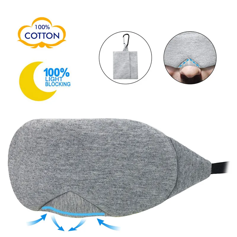 

1pc Sleep Mask Natural Sleeping Eye Mask Eyeshade Cover Shade Eye Patch Women Men Soft Portable Blindfold Travel Eyepatch
