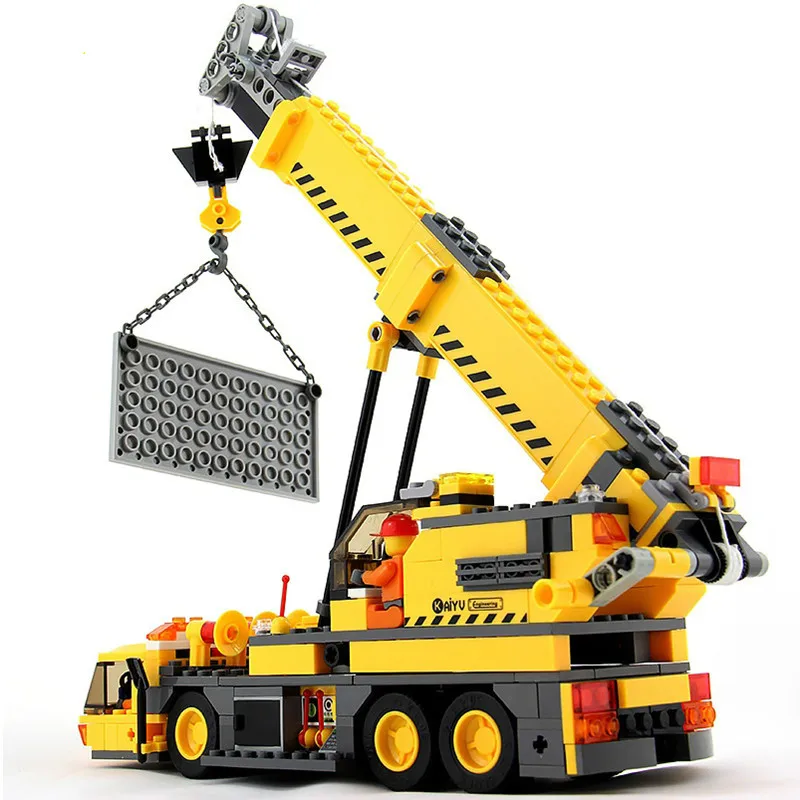 

380Pcs LegoINGs City Engineering Construction Crane Lift Model Building Blocks Sets Bricks Figures Educational Toys for Childre