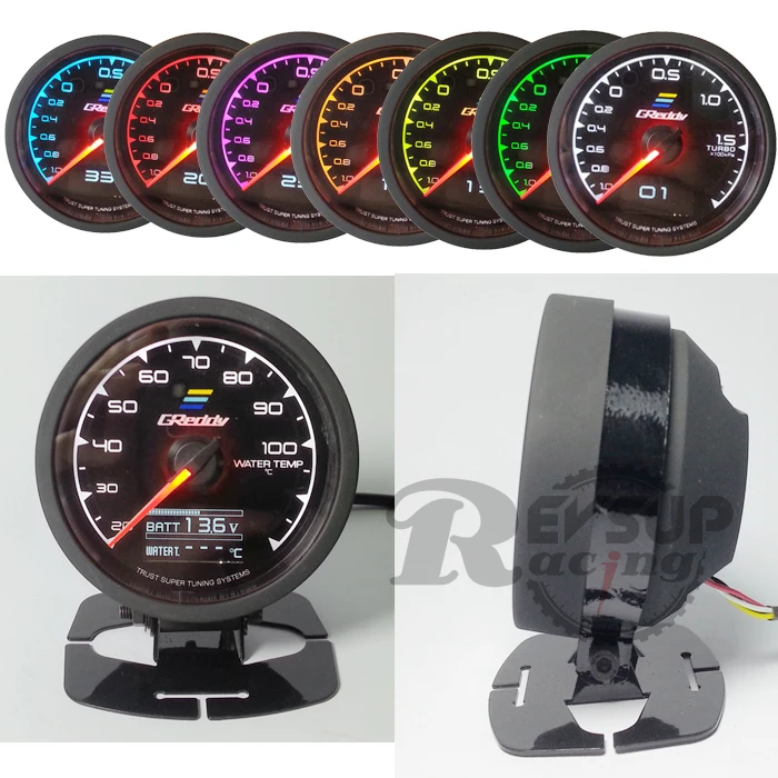GReddy Multi LCD Digital Display Turbo Boost Gauge Car Gauge Inch 62mm