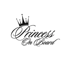 16.5*10.9 Cm princess A Bordo Divertido Texto De La personalità Etiqueta Engomada Del Coche Del Vinilo De La Manera