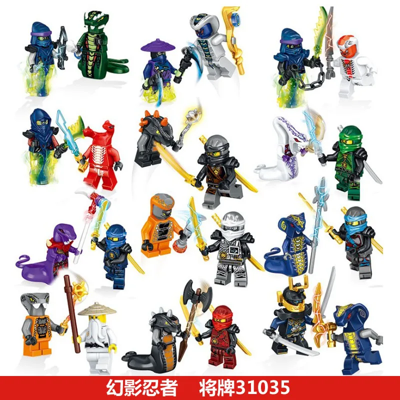 

Building Block Figures Ninjagoes Ninja Killow Chew Master Wu Lloyd Baron Jay Zane Kai Harumi muzzle Nya Kid Legoing Block Brick