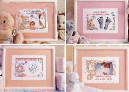 

DIY Craft Stich Cross Stitch Birth Celebration Plastic Fabric Needlework Embroidery Crafts Counted Cross-Stitching Kit