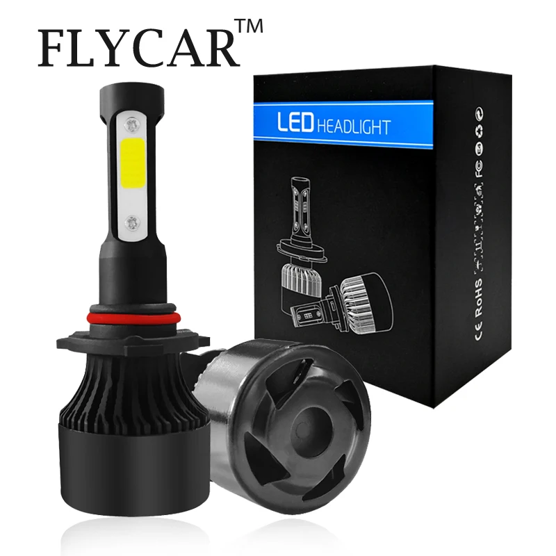 FLYCAR S2 светодиодный фонарь супер яркий Автомобильный H7 H4 9004/HB1 9007/HB5 9005/HB3 9006/HB4 H8/H9/H11