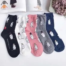 Забавные милые носки с героями мультфильмов; милые носки Moomin Kawaii; Mumin Hippo Sox; 5 пар/лот