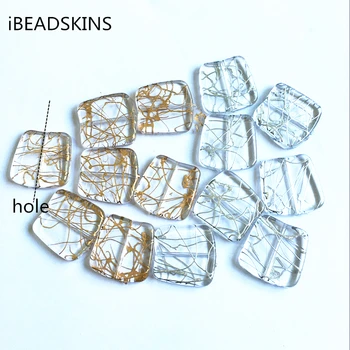 

New arrival! 28x27mm 138pcs/lot clear with gold/silver wire drawing effect horseshoe-shape Acrylic beads (Design as shown)