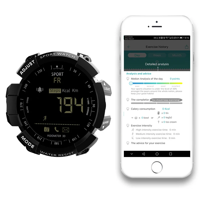 Esporte para Ios Ip68 à Prova Lokmat Relógio Inteligente Bluetooth Digital Masculino Pedômetro Mulher Dip68 Água Android Telefone 2021 - Image 5