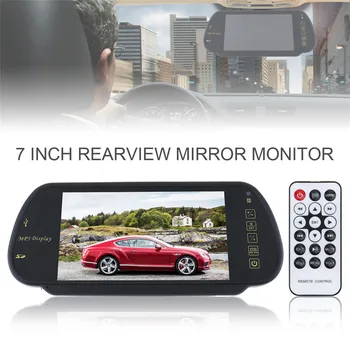 

7" TFT LCD Color Screen Car Rear View Mirror Monitor Support SD / USB