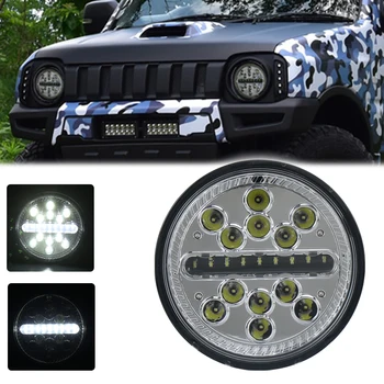 

2 pcs Led Lights 7inch Round Headlights for-Toyota Pickup 63W Thin Backside Lights for-Jeep-Wrangler JK