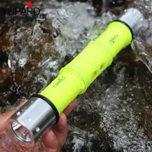 YUPARD Дайвинг Водонепроницаемый подводный Q5 светодиодный фонарик факел белый желтый свет+ 2*1800 мАч 18650 аккумуляторная батарея+ зарядное устройство