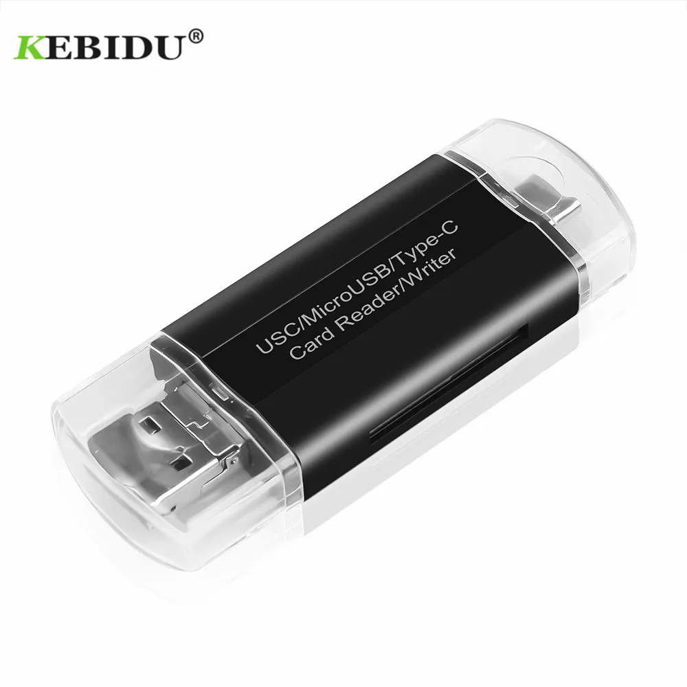 Высокоскоростной кардридер KEBIDU 5 в 1 Type C OTG с USB для ПК 3 0 считыватель карт памяти TF
