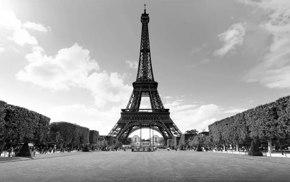 

Custom any size beautiful scenery wallpapers Tower black and white landscape background wall