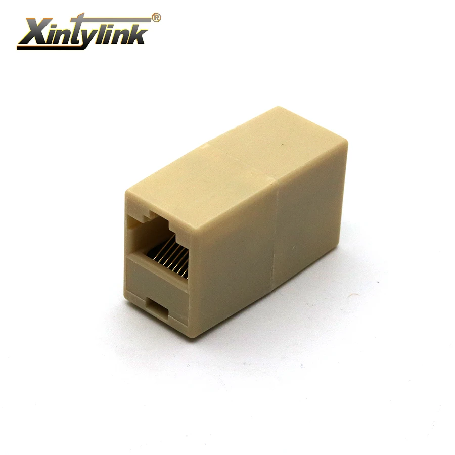 

xintylink RJ45 socket connector cat5e cat6 female ethernet cable connector adaptor network double head jack joint 50pcs